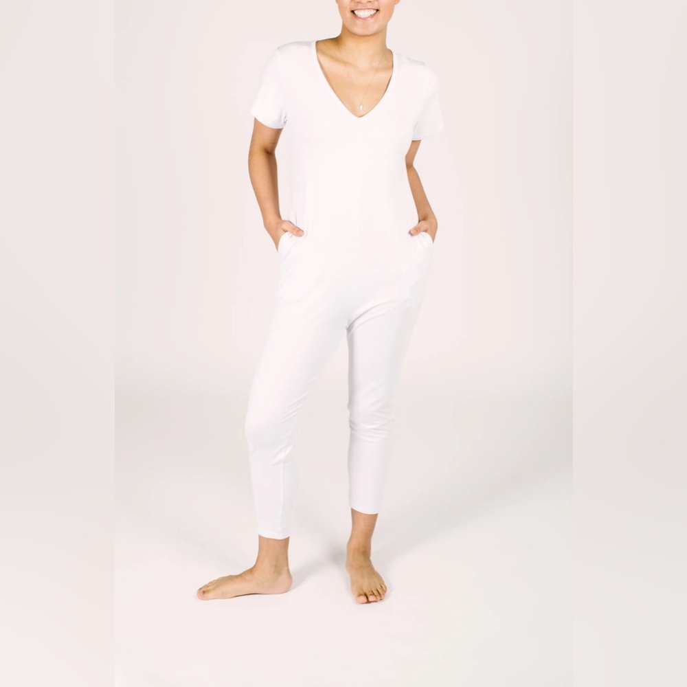 Smash Tess Sunday Romper in Bright White - size small - new with tags!